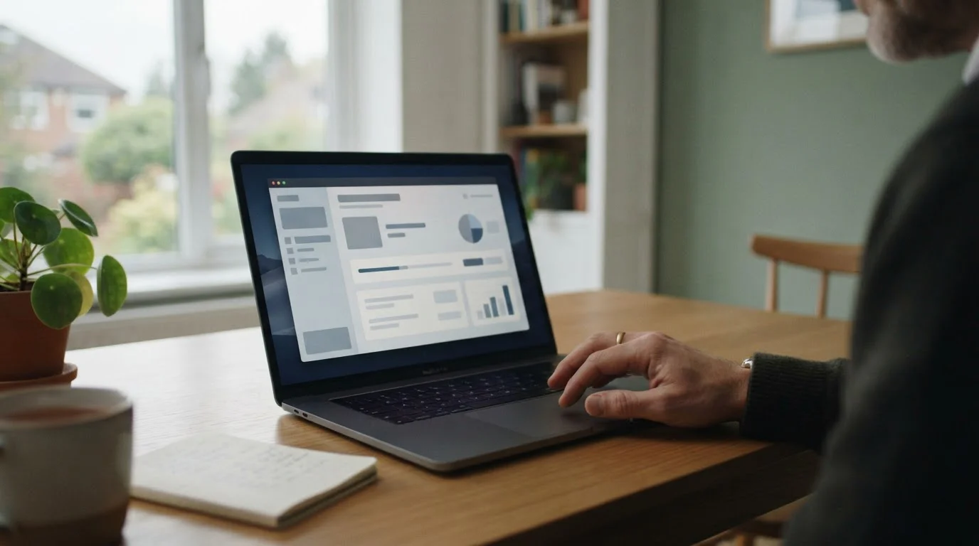 Laptop auf Schreibtisch mit abstraktem Zahlungsbildschirm für Online-Wettanbieter
