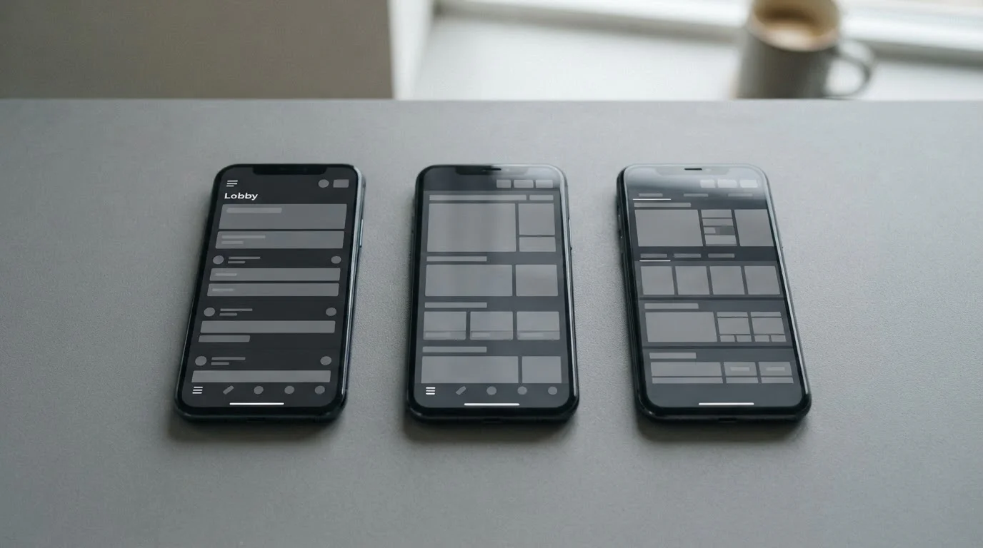 Mehrere Smartphones nebeneinander zeigen verschiedene Wett-Apps im Vergleich