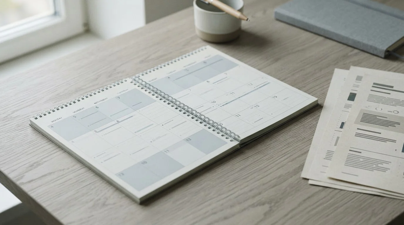 Kalender und Dokumente veranschaulichen die problematische 8-Wochen-Rückbuchungsfrist bei SEPA-Lastschrift