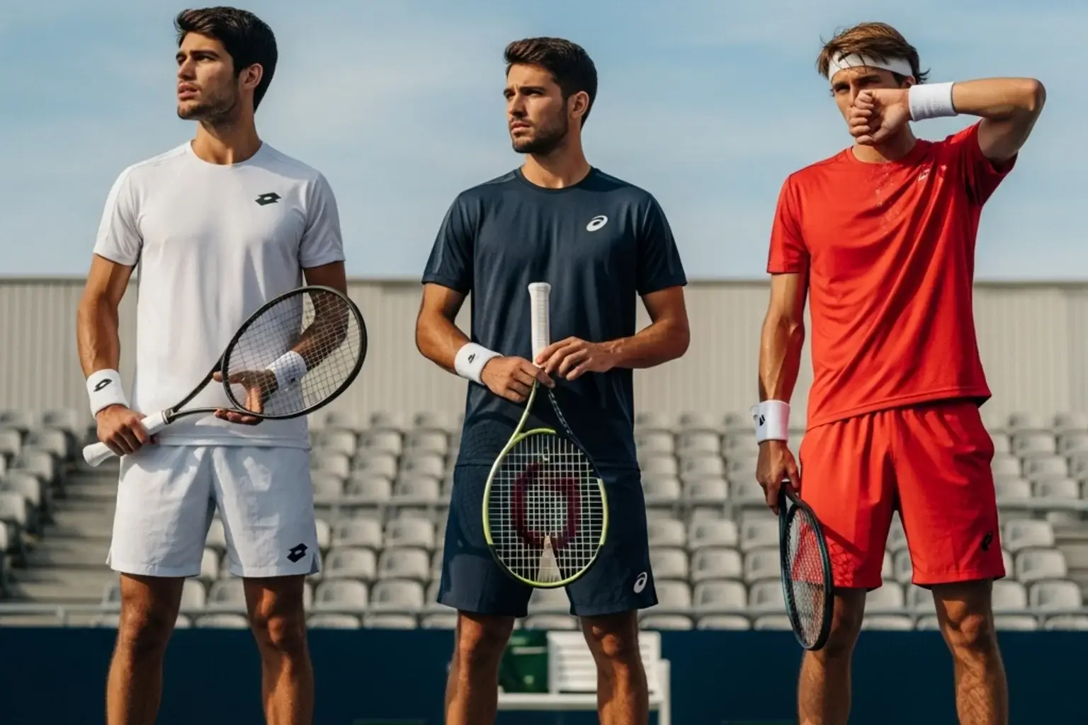 Professionelle Tennisspieler im Wettkampf auf dem Hartplatz — Rivalität an der Spitze der ATP Tour 2026