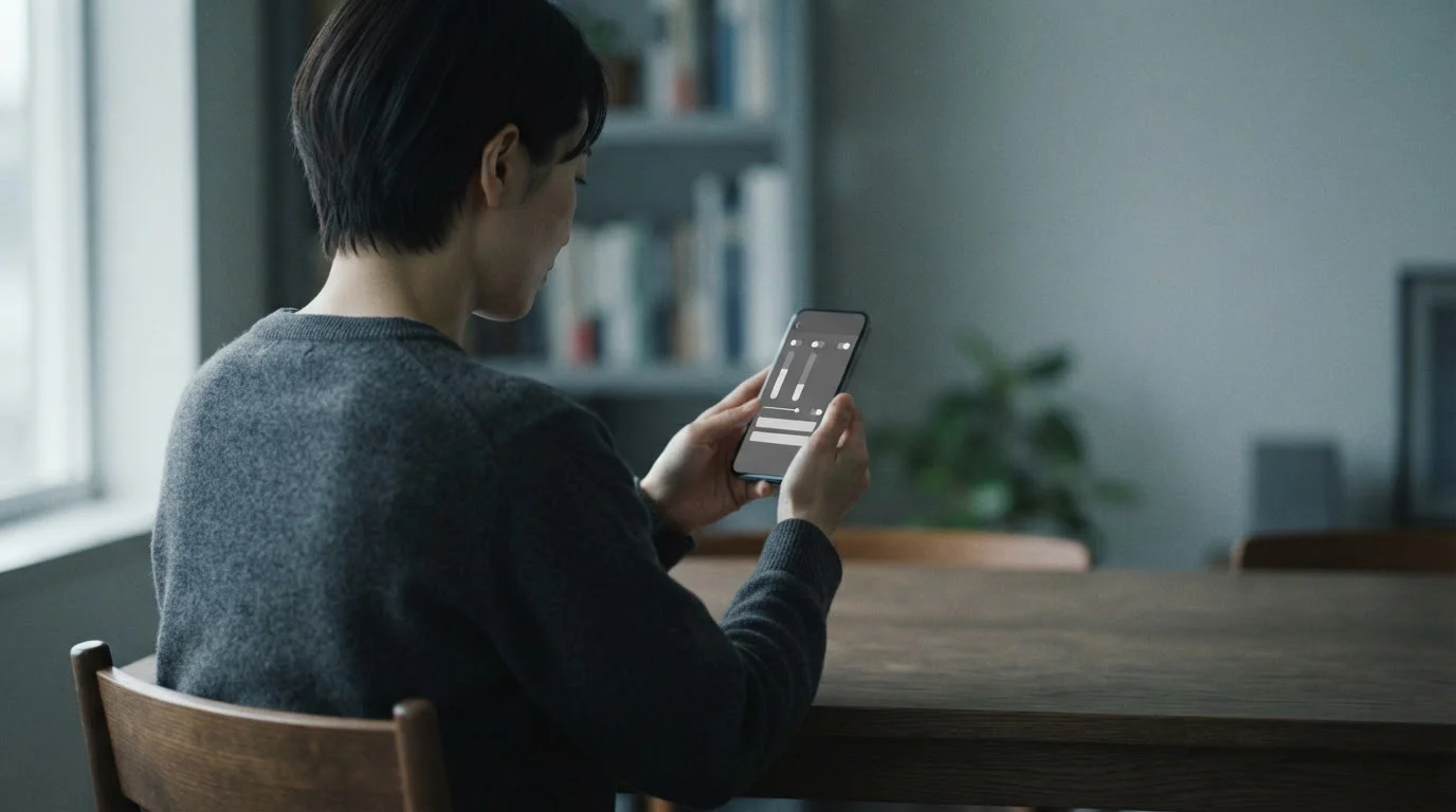 Person setzt Einzahlungslimits auf mobilem Gerät