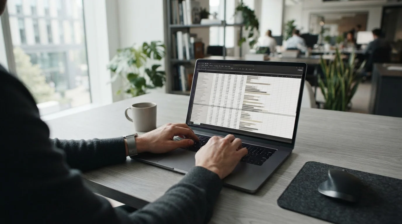 Laptop mit Vergleichstabelle verschiedener Wettanbieter und deren Mindesteinzahlungen