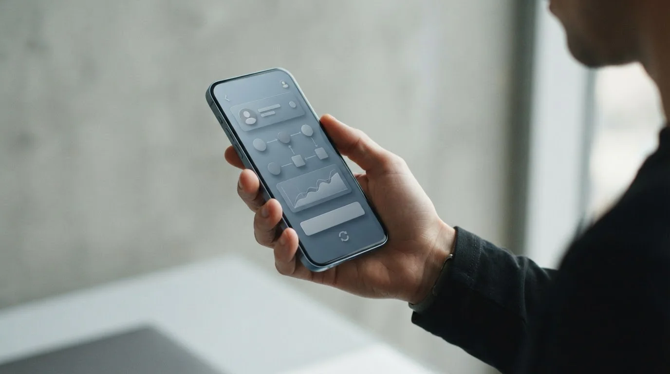 Smartphone mit abstrakter Zahlungsschnittstelle zeigt die Realität digitaler Bezahlmethoden